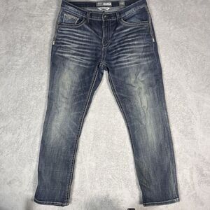 BKE Men’s Straight Leg Nolan Jeans Size 34R Dark Wash Denim Cowboy Western